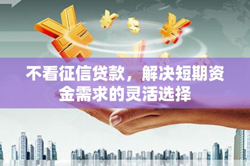 北投不看征信贷款，解决短期资金需求的灵活选择