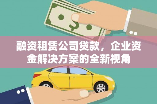 山阳融资租赁公司贷款，企业资金解决方案的全新视角