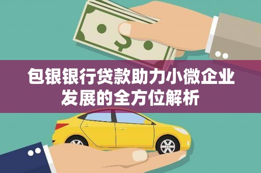 克孜勒苏柯尔克孜包银银行贷款助力小微企业发展的全方位解析