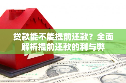 城关贷款能不能提前还款？全面解析提前还款的利与弊
