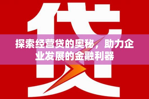 秦皇岛探索经营贷的奥秘，助力企业发展的金融利器